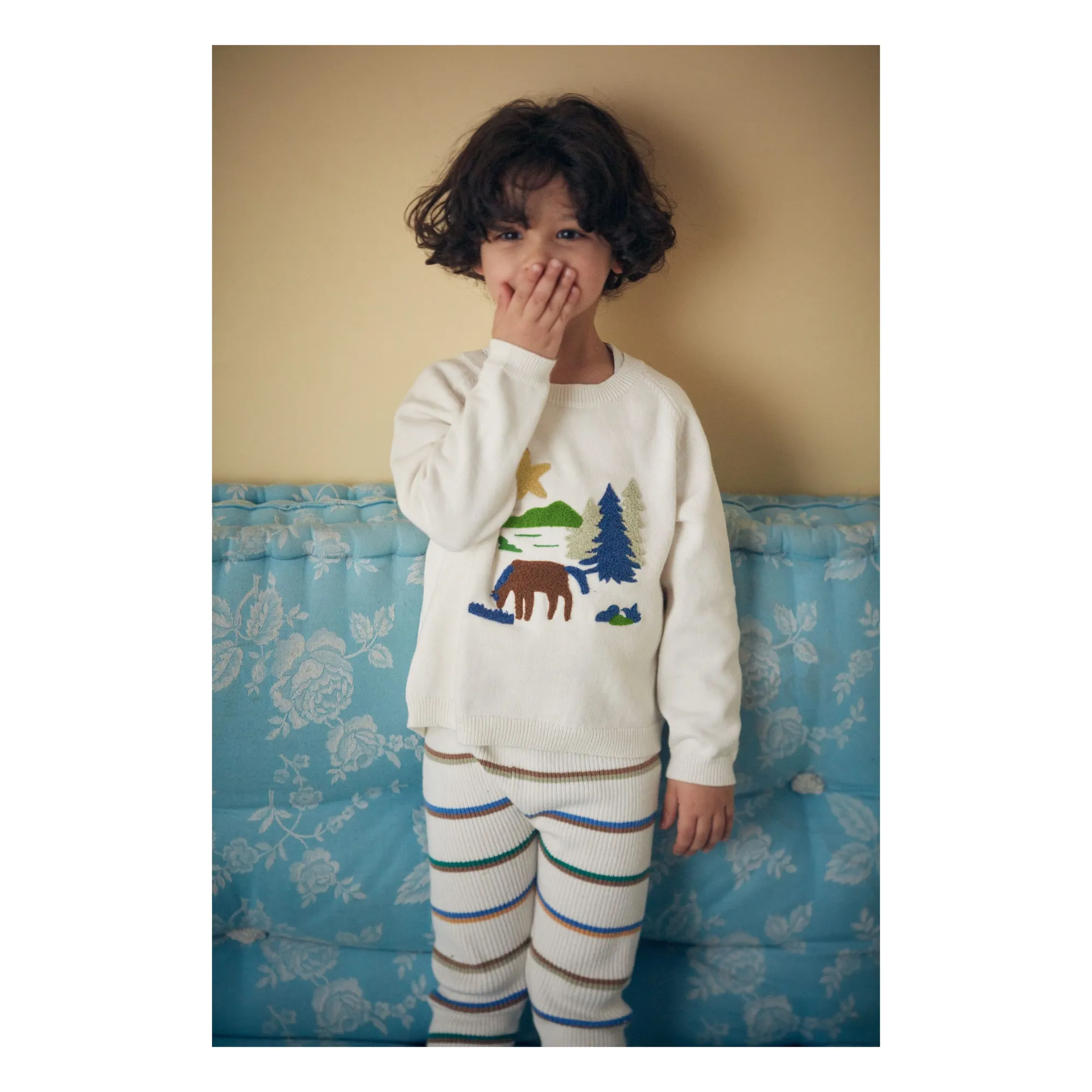 Legging Leni Rayé | Ecru- Image produit n°5