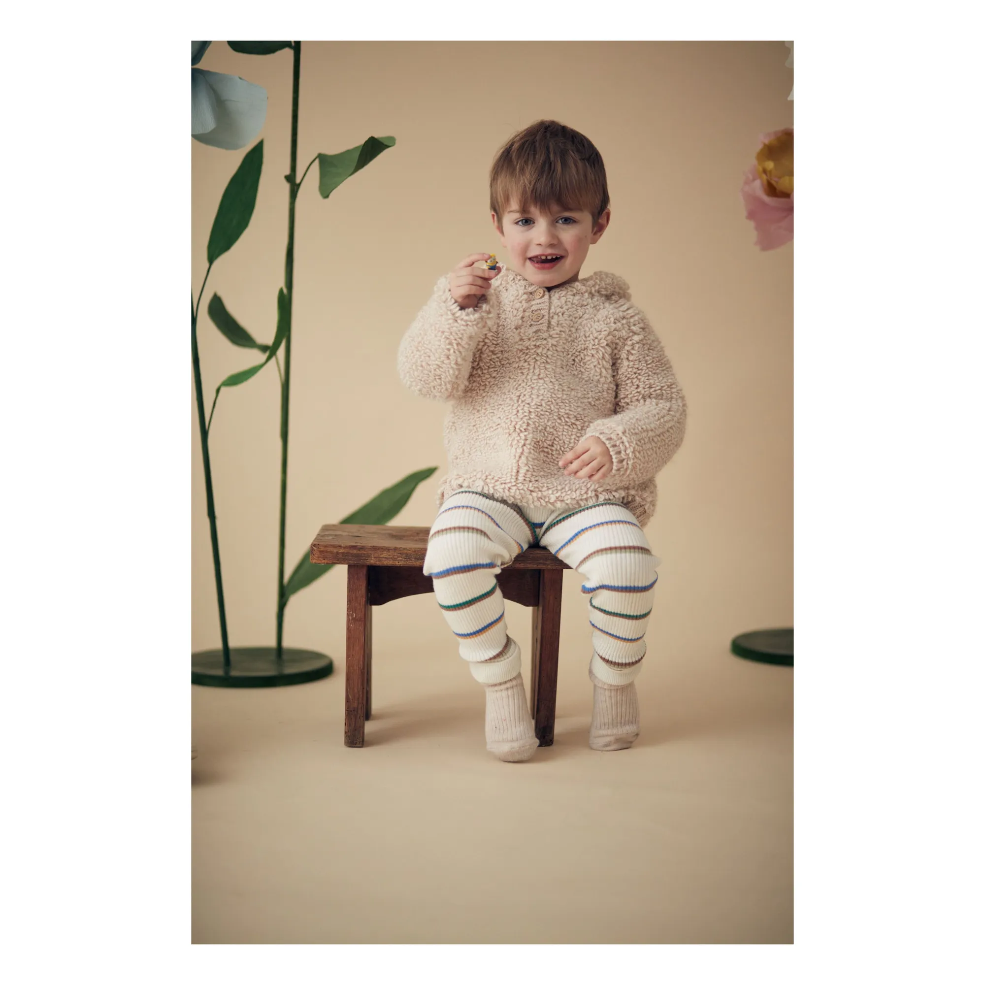 Legging Leni Rayé | Ecru- Image produit n°2