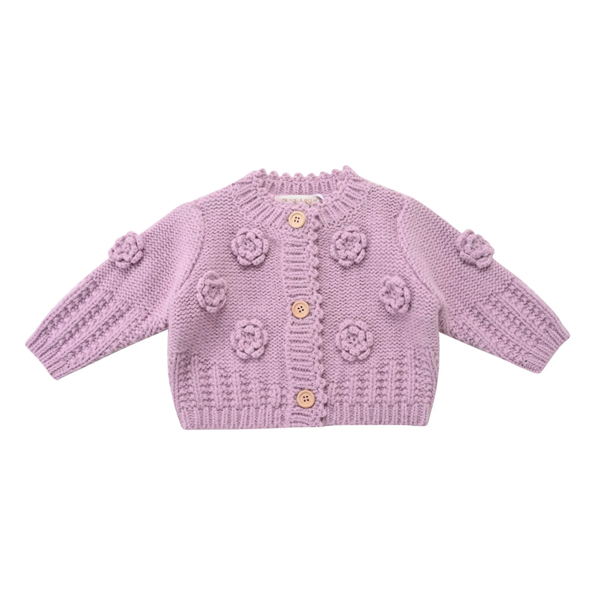 Louise Misha Mauve Sandy Maille Fleurie Cardigan