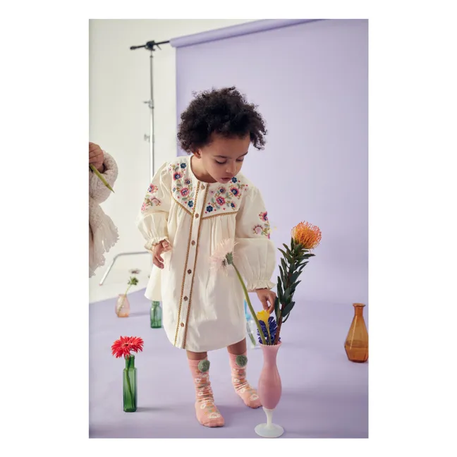 Abito da bambino ricamato Floriane | Ecru