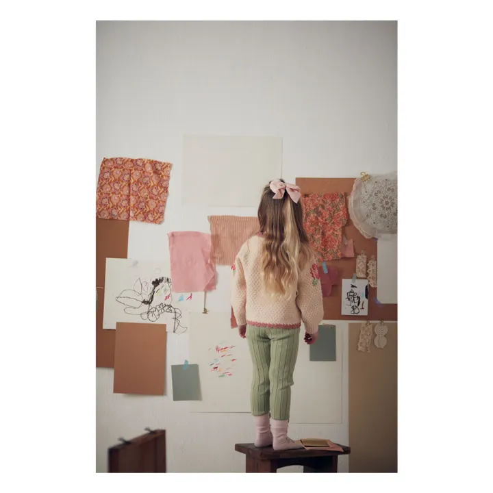 Pull Acia Fleurs Brodées Bébé | Rose poudré- Image produit n°3