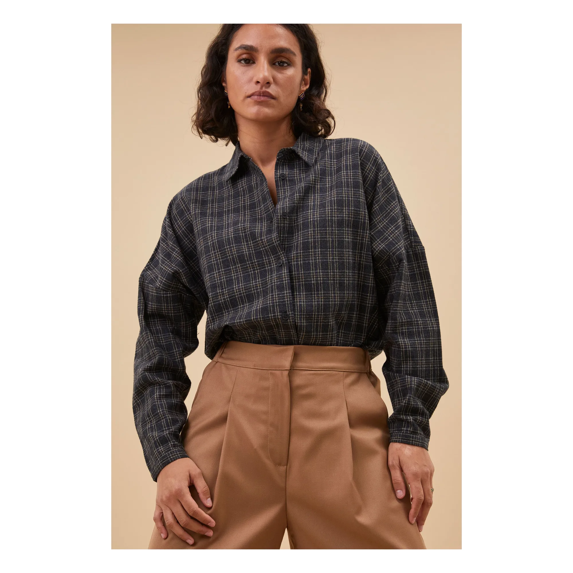 By Bar Caramel Small Check Shirt