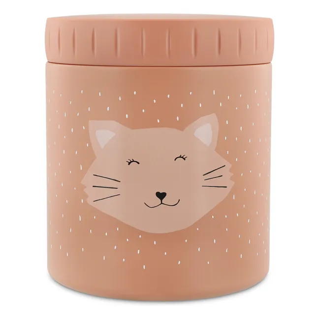 Boîte à goûter isotherme 500 ml Mrs Cat | Rose