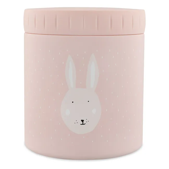 Isothermal snack tin 500 ml Mrs Rabbit | Pink