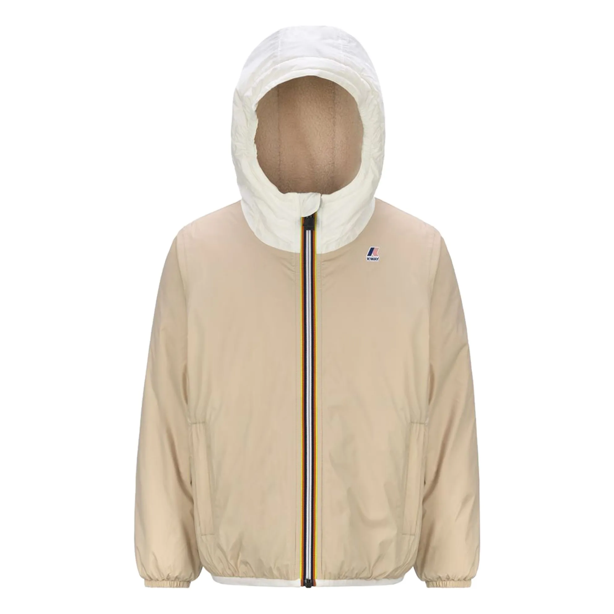 K-Way Ecru Le Vrai 3.0 Claude Orsetto Waterproof Lined Jacket