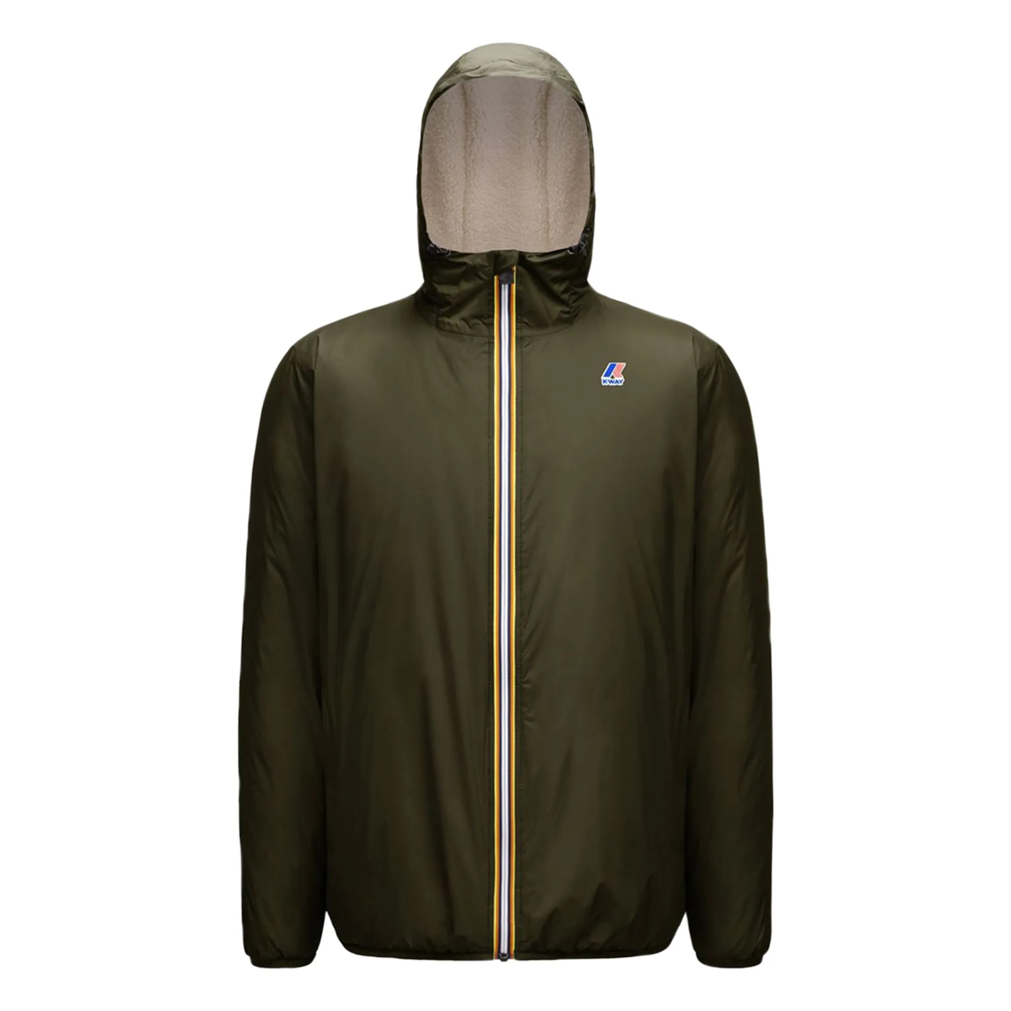 K-Way Khaki Le Vrai Claude Orsetto 3.0 Filled Waterproof Jacket