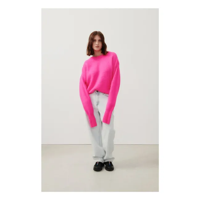 Pull Col Bateau Vitow Alpaga et Laine | Rose fluo