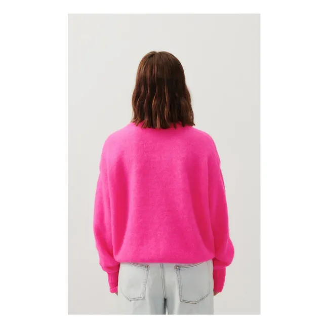 Pull Col Bateau Vitow Alpaga et Laine | Rose fluo