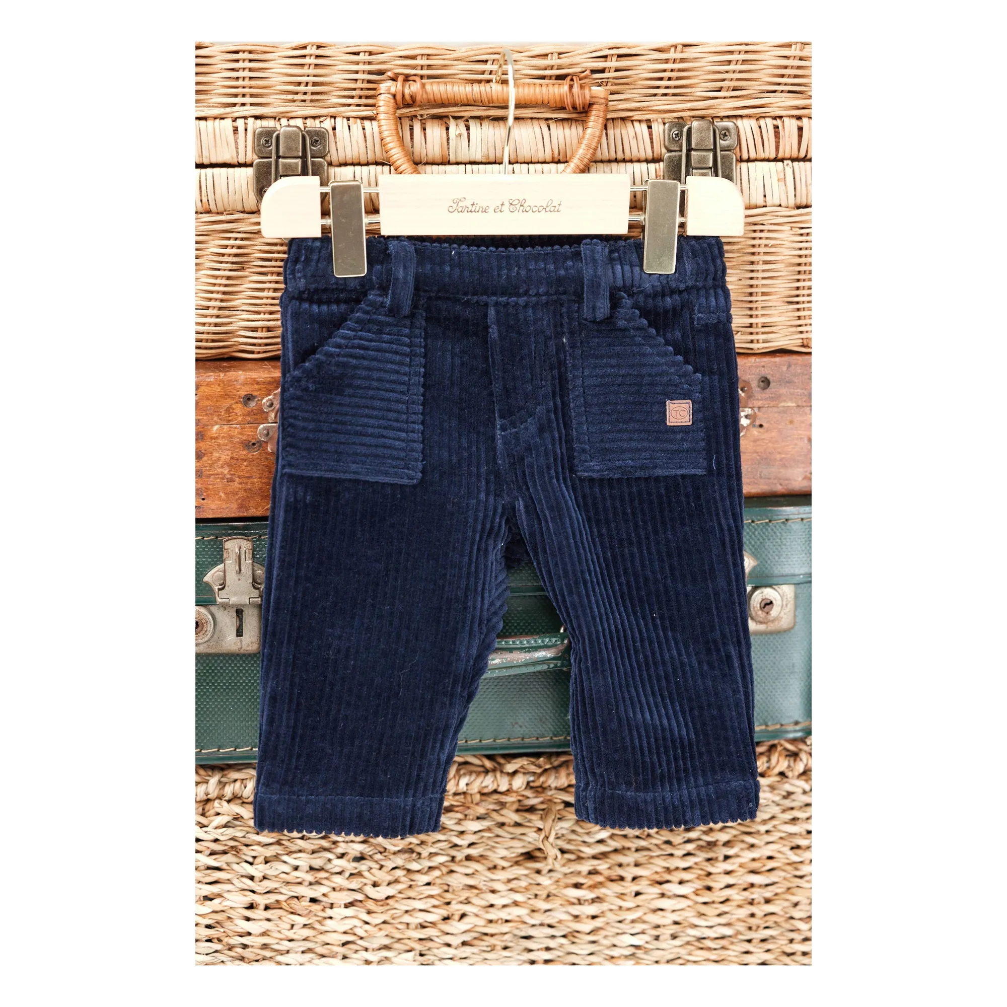 Tartine Et Chocolat Men's Navy Blue Corduroy Pants
