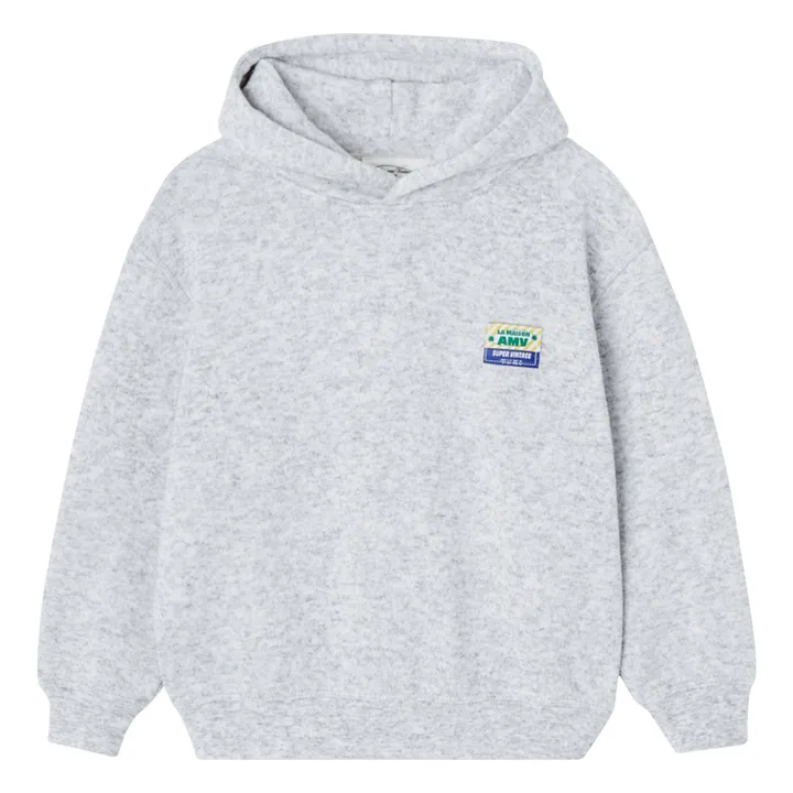 Sweat Capuche Evona | Gris chiné- Image produit n°0