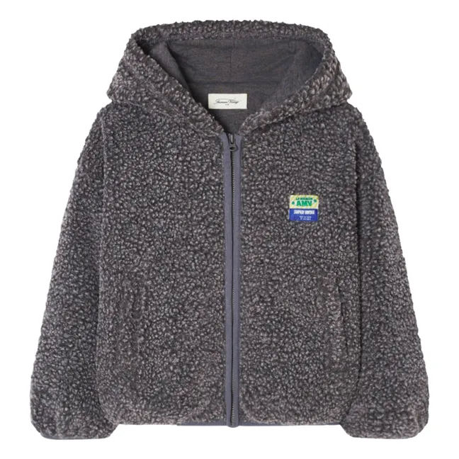Hoktown Hooded Sherpa Jacket | Marled charcoal grey