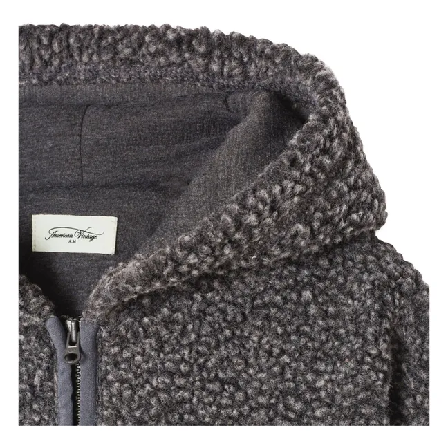 Veste Capuche Façon Sherpa Hoktown | Gris Antracita color natural