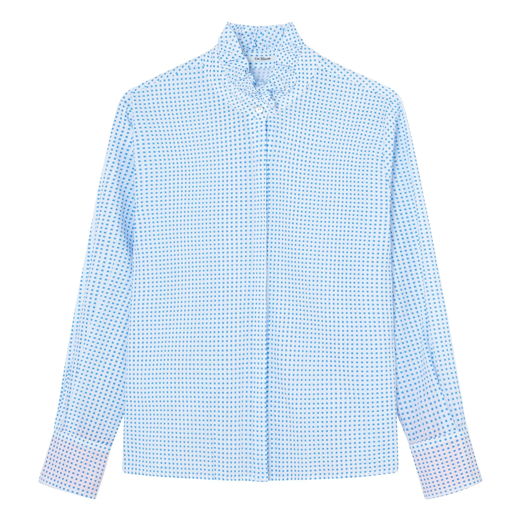 Dr Bloom Blue Pepsi Pois Blouse