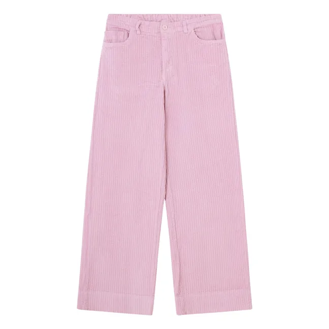Pantaloni di velluto a coste rosa | Rosa