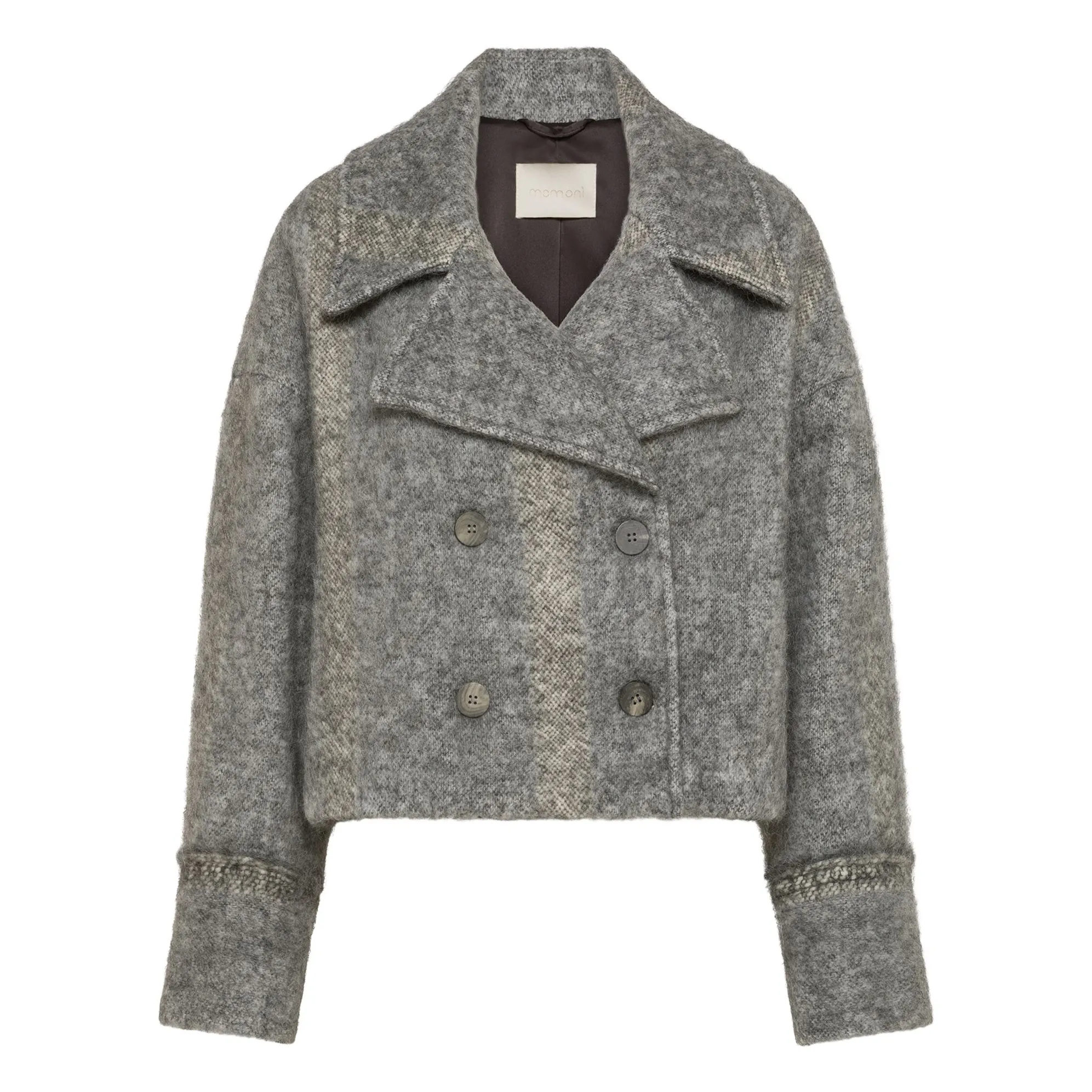 Momoni Grey Kenpi Alpaca Coat