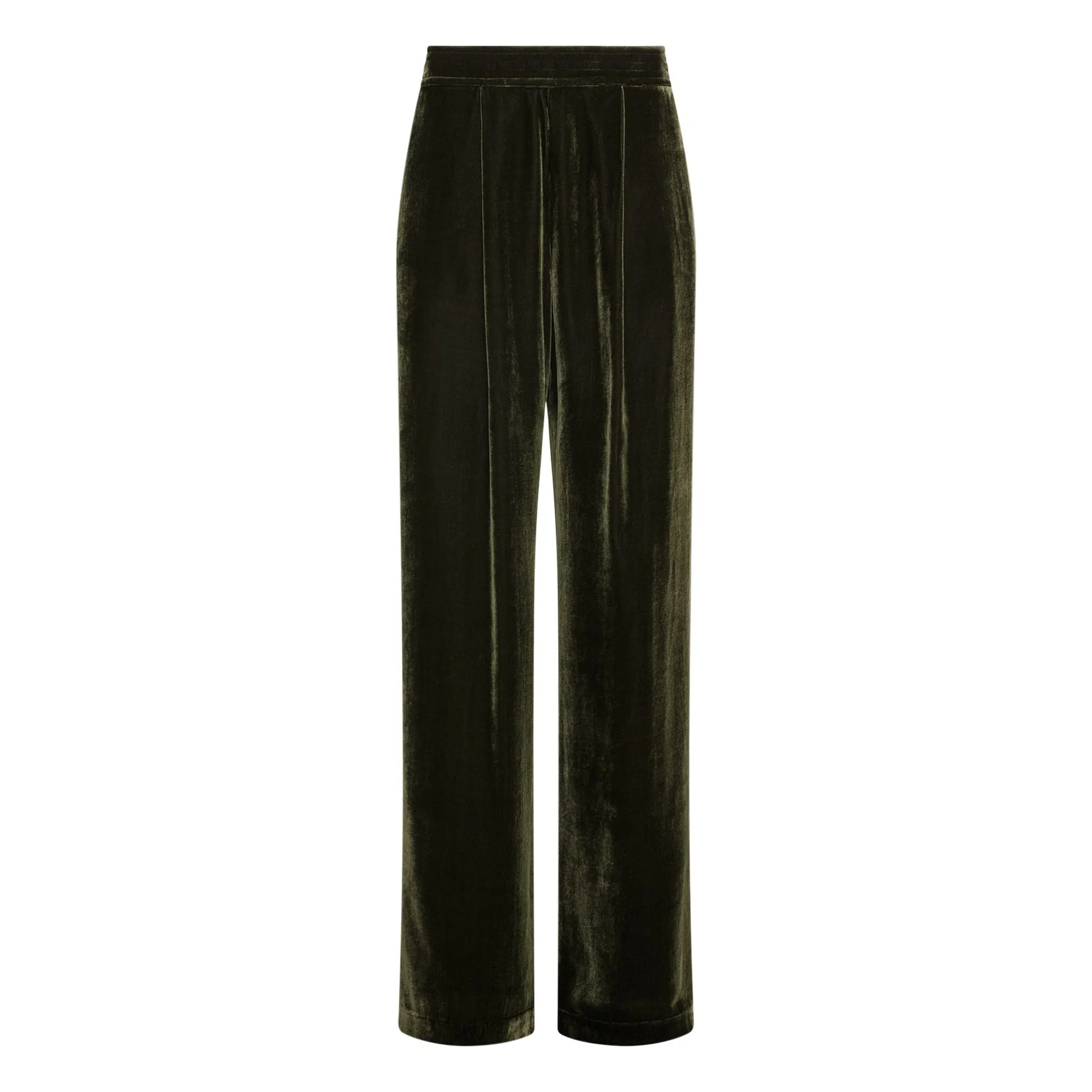Momoni Green Pascal Velvet Silk Pants