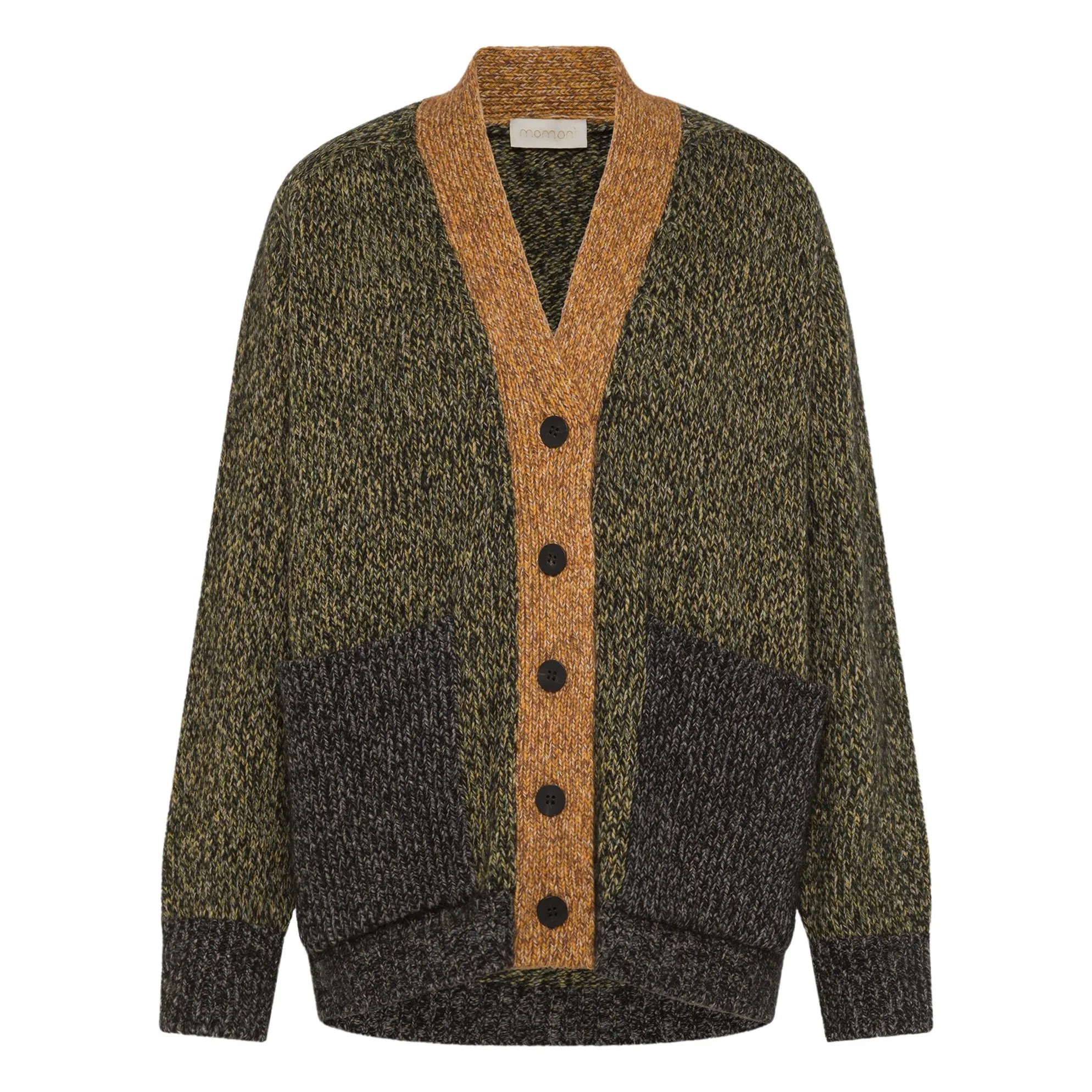 Momoni Green Natsu Wool Cardigan