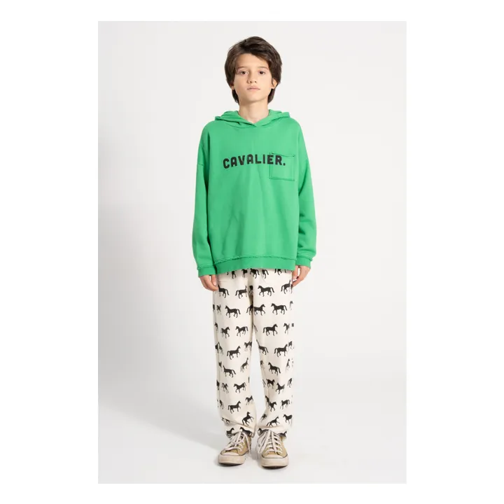 Sudadera con capucha Cavalier Algodón orgánico | Verde- Imagen del producto n°1