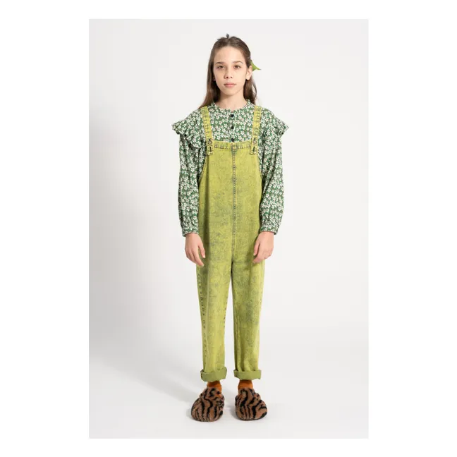 Bluse Blumen | Grün