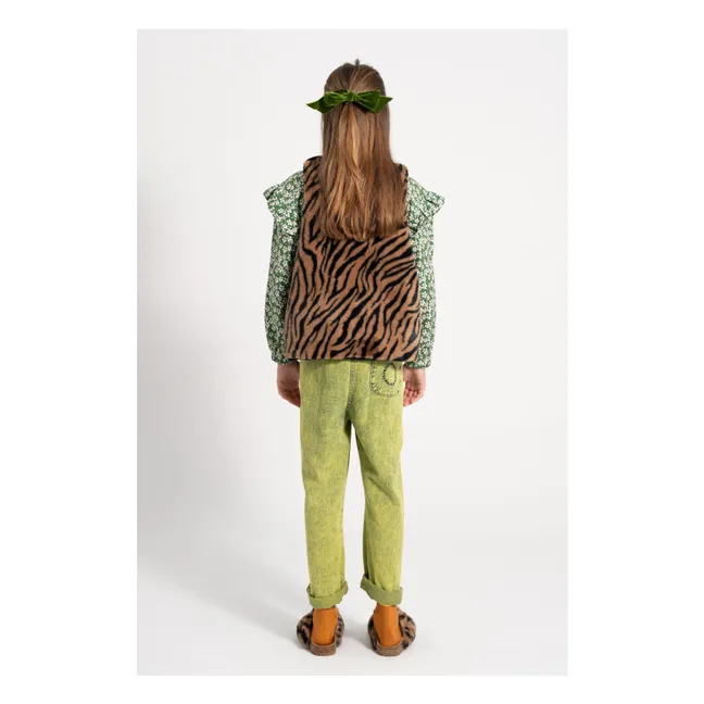 Bluse Blumen | Grün