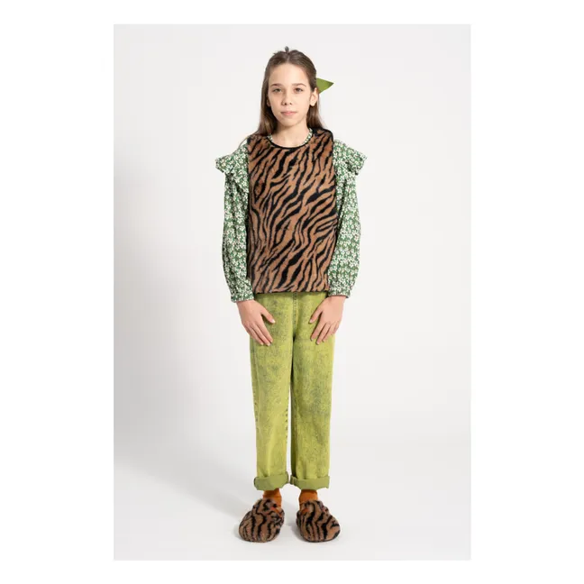 Bluse Blumen | Grün