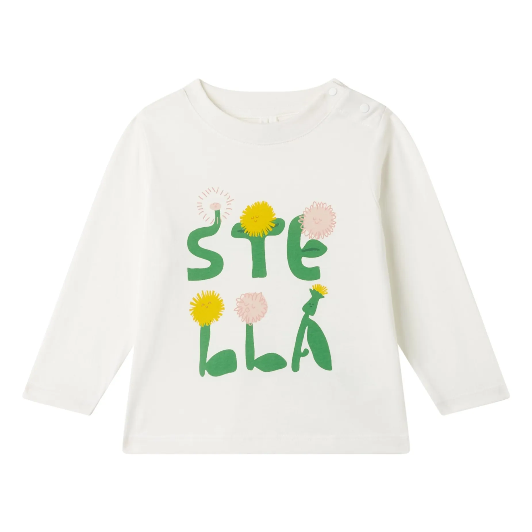 Stella Mccartney Kids White Stella Fleur Bébé T-Shirt