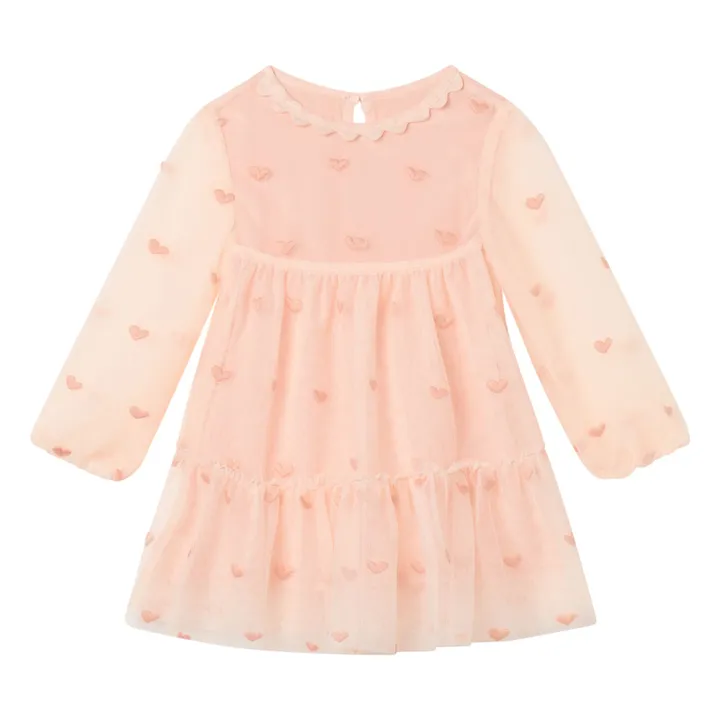 Robe Tulle Cœur Bébé | Rose pêche- Image produit n°0