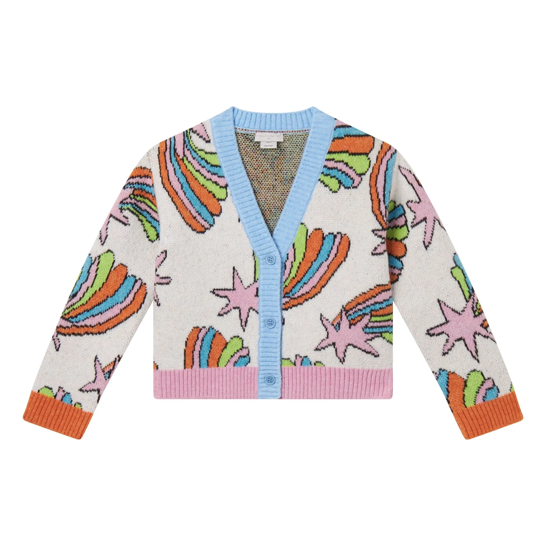 Stella Mccartney Kids Ecru Shooting Stars Cardigan