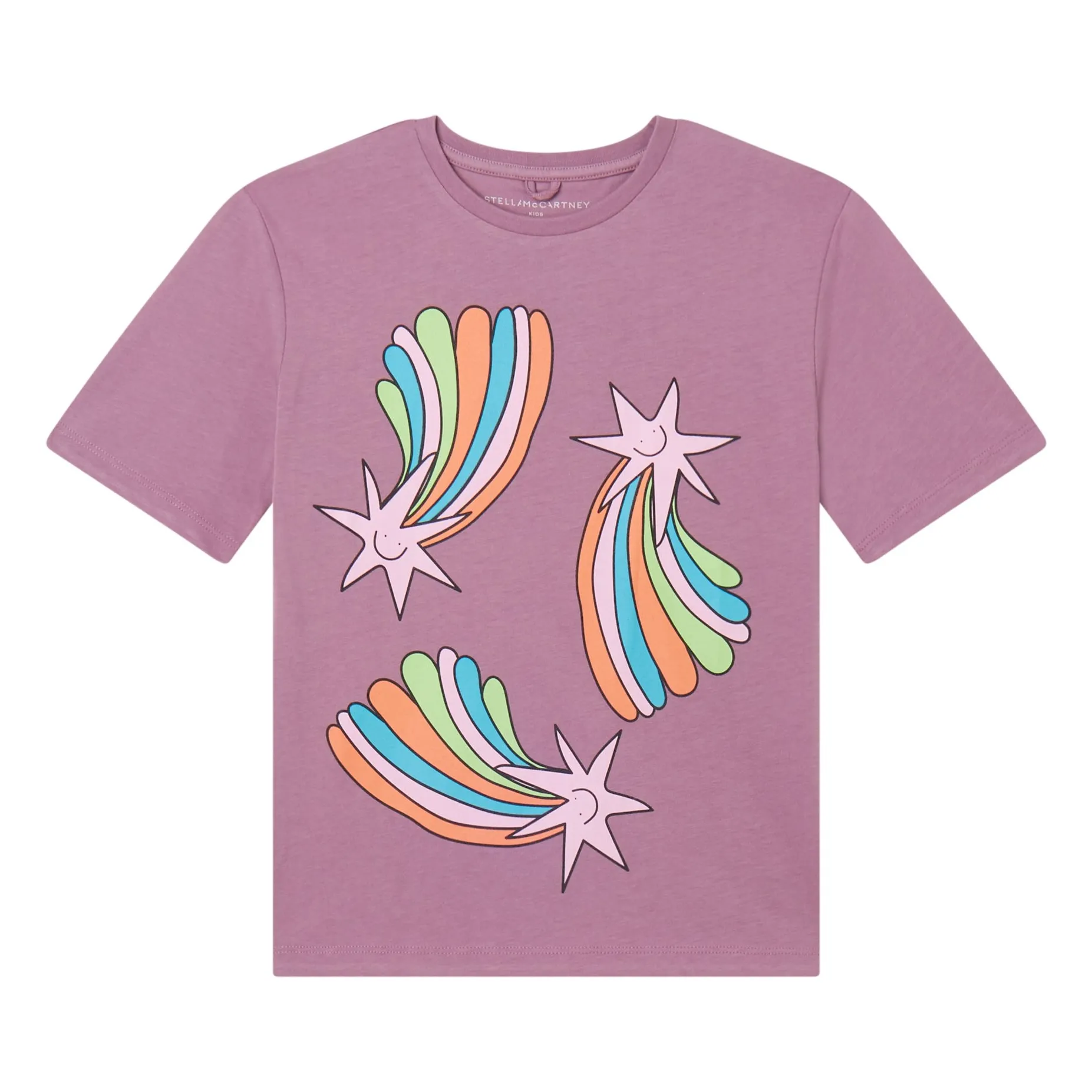Stella Mccartney Kids Mauve Shooting Stars T-Shirt