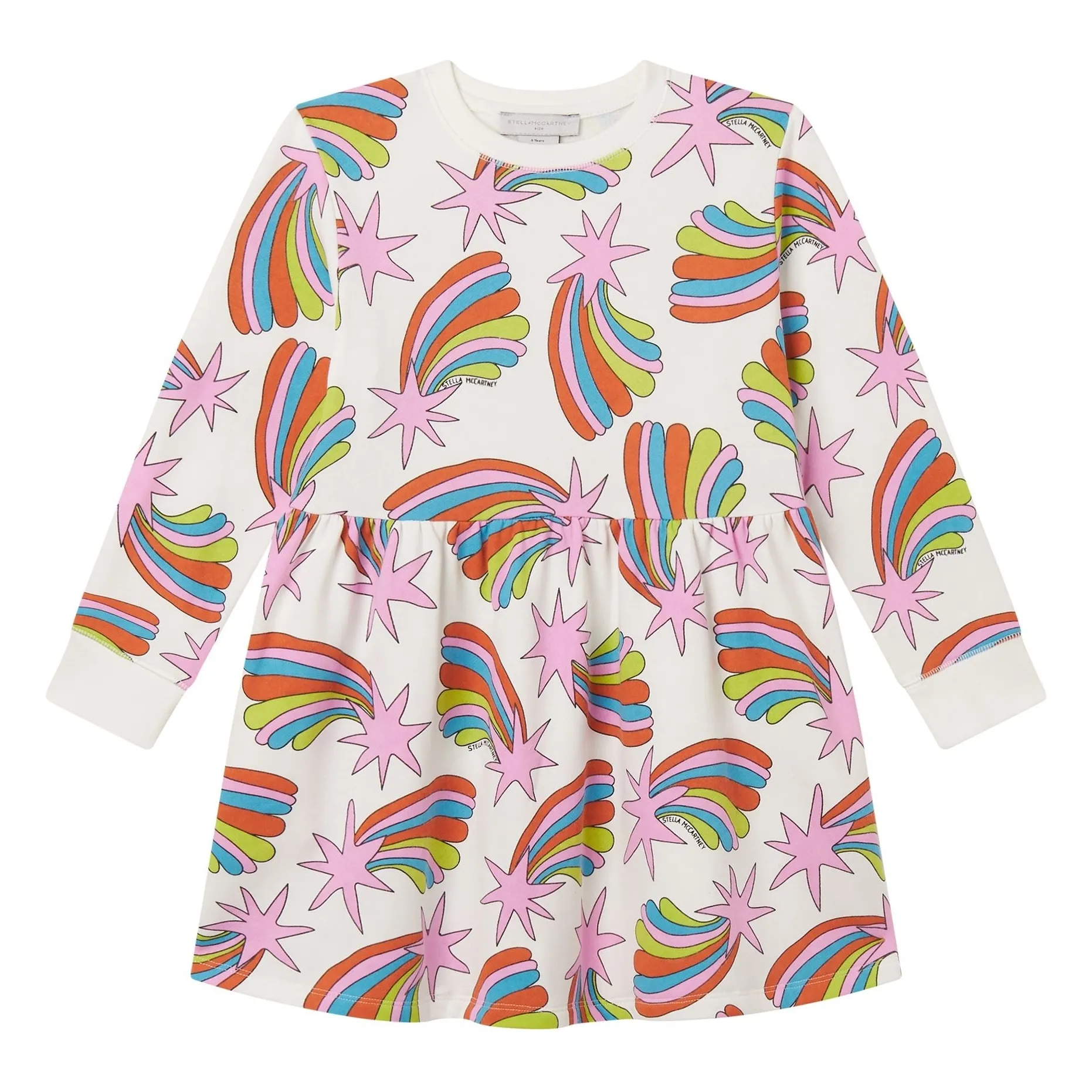 Stella Mccartney Kids Ecru Rainbow Dress