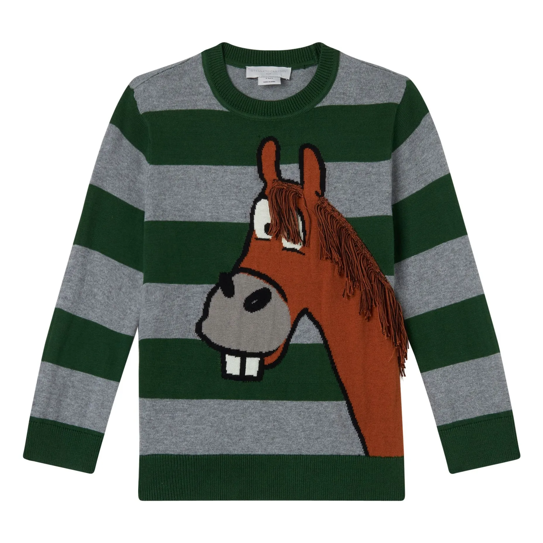 Stella Mccartney Kids Green Horse Sailor Sweater