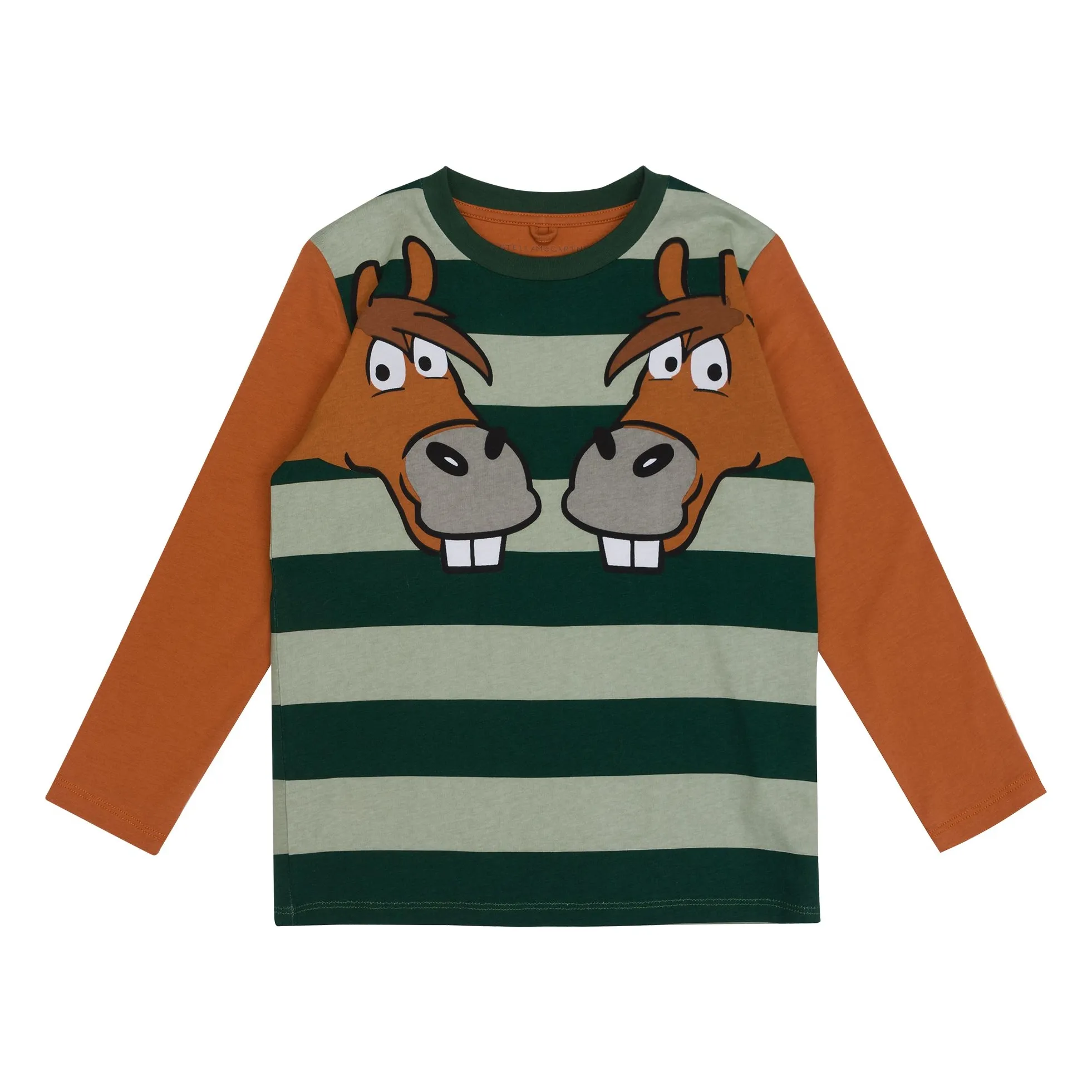 Stella Mccartney Kids Green Horse Sailor T-Shirt