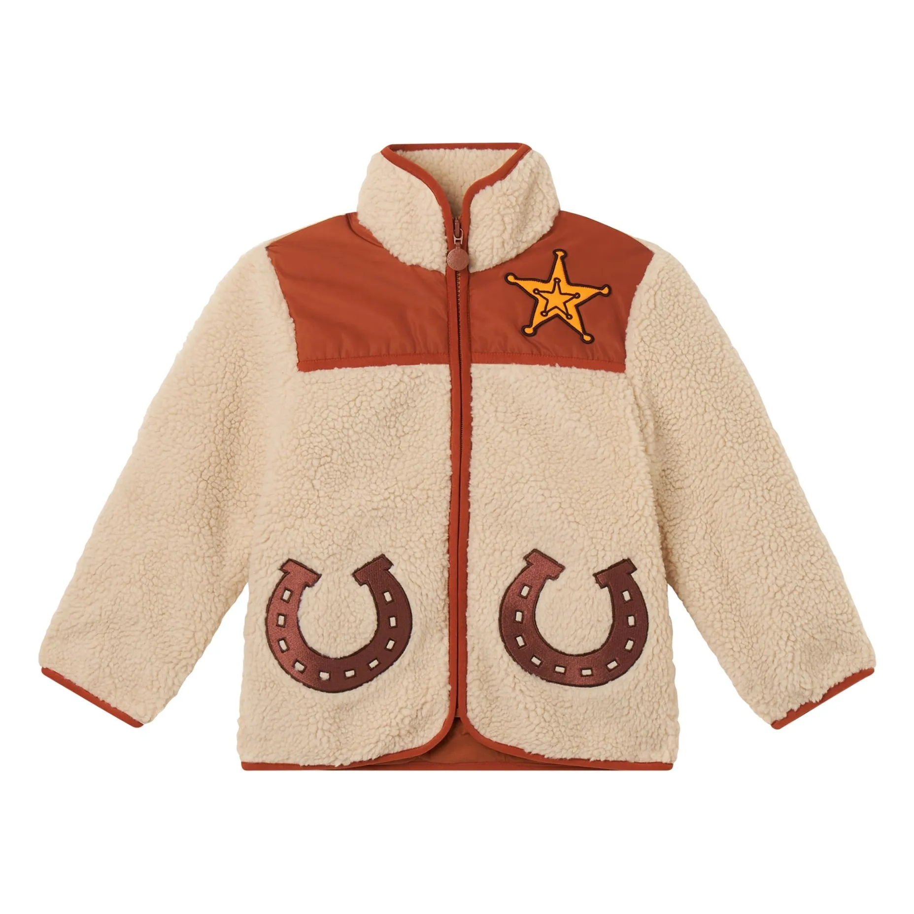 Stella Mccartney Kids Beige Sherpa Horseshoe Jacket