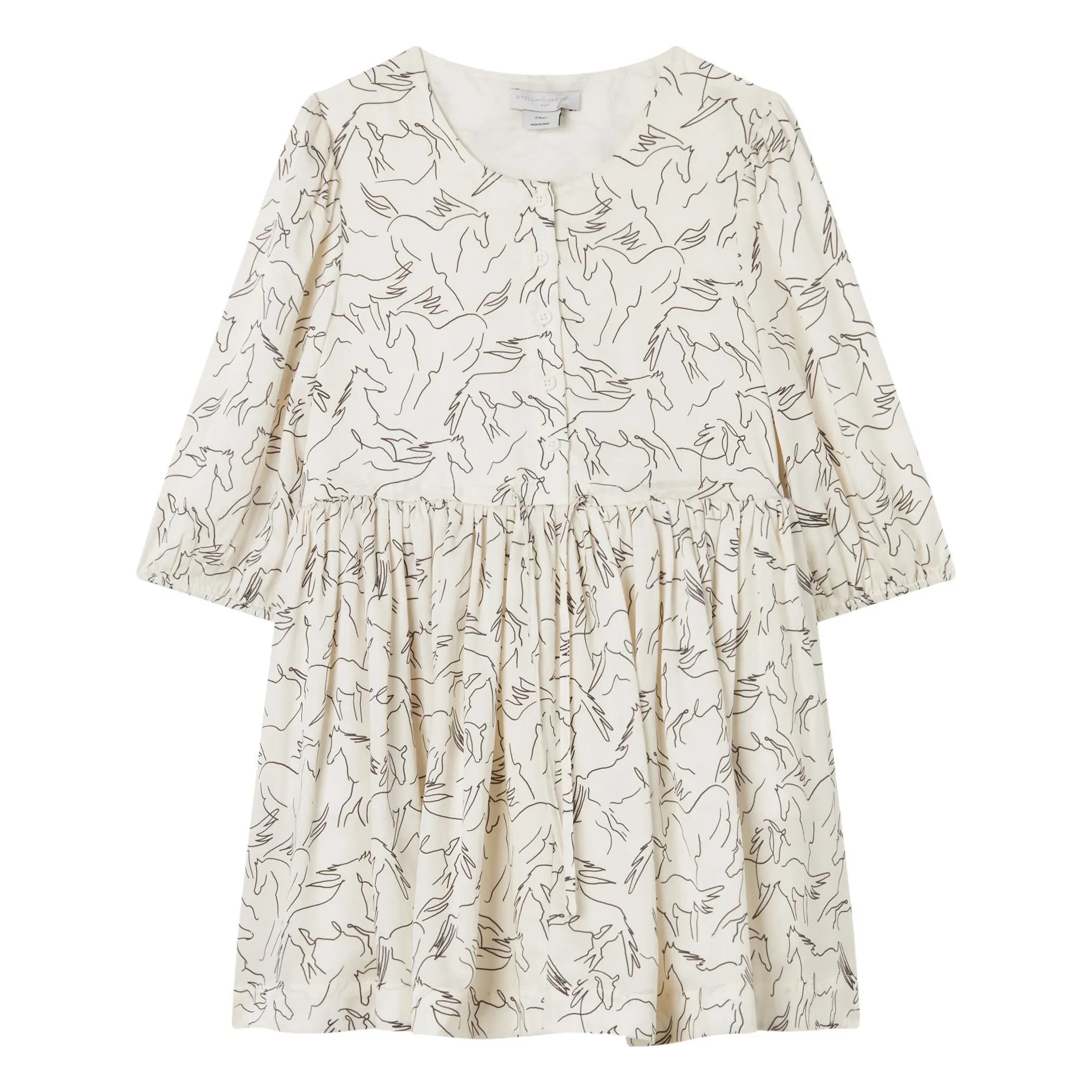 Stella Mccartney Kids Ecru Horse Dress