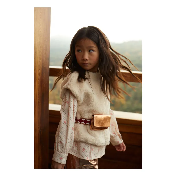 Gilet senza maniche in sherpa | Ecru- Immagine del prodotto n°1