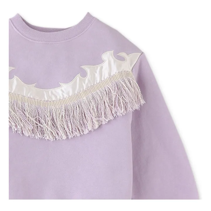 Sudadera con flecos | Lila- Imagen del producto n°1