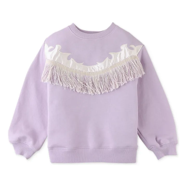 Sudadera con flecos | Lila- Imagen del producto n°0