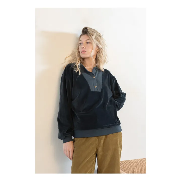 Chloé Velvet Sweat Top - Colección Mujer | Indigo- Imagen del producto n°0