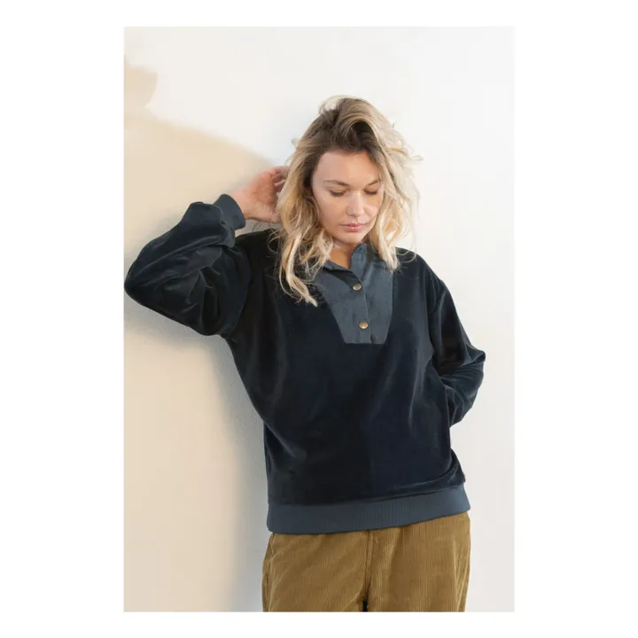 Chloé Velvet Sweat Top - Colección Mujer | Indigo- Imagen del producto n°1