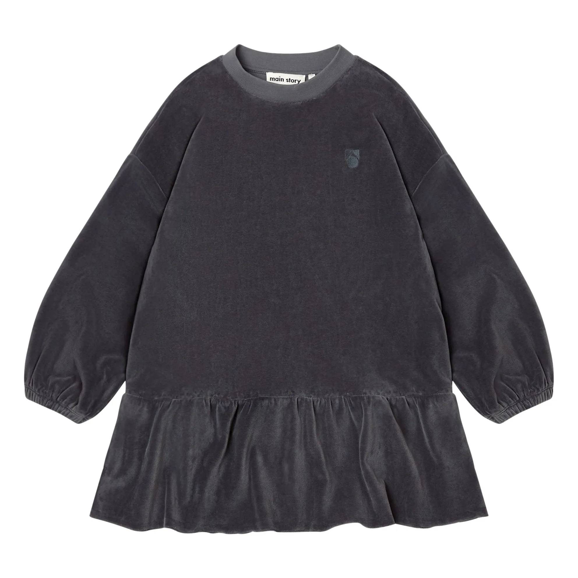 Main Story Charcoal Grey Velvet Dress