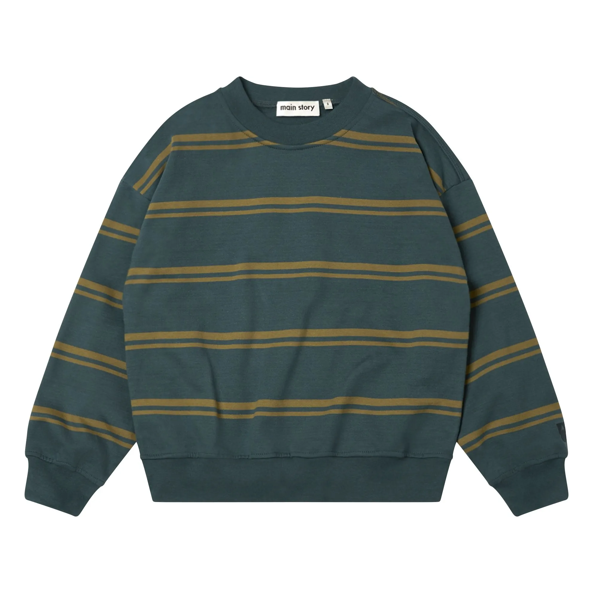 Main Story Charcoal Grey Striped Bubble Sweat