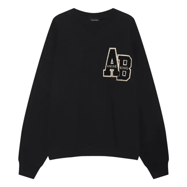 Sweat Miles Letterman Coton Bio | Noir