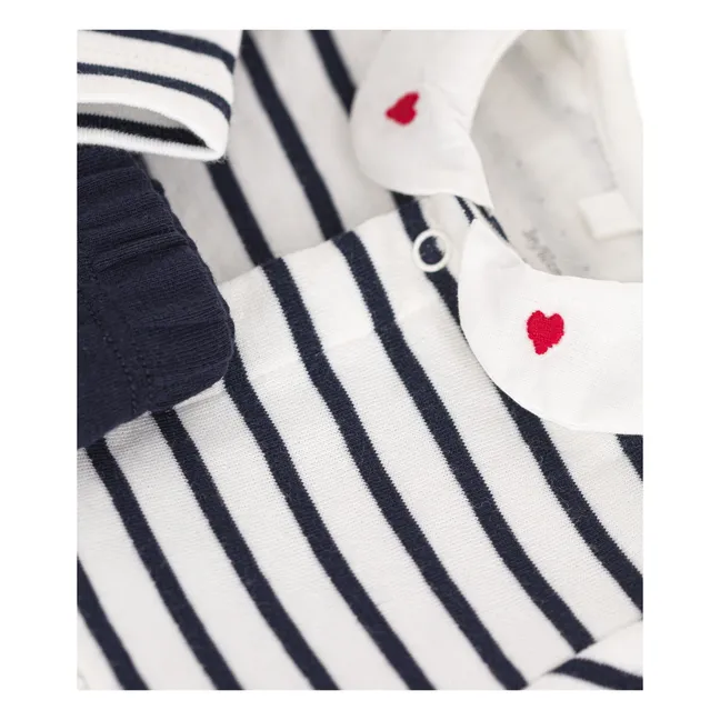 Set aus Kleid und Leggings mit Streifen | Navy