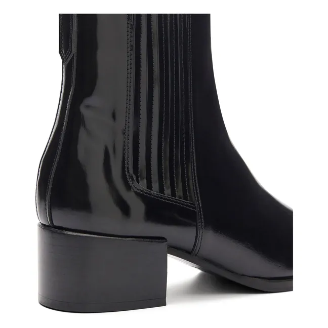 Bottines n°408 Cuir Glacé | Noir