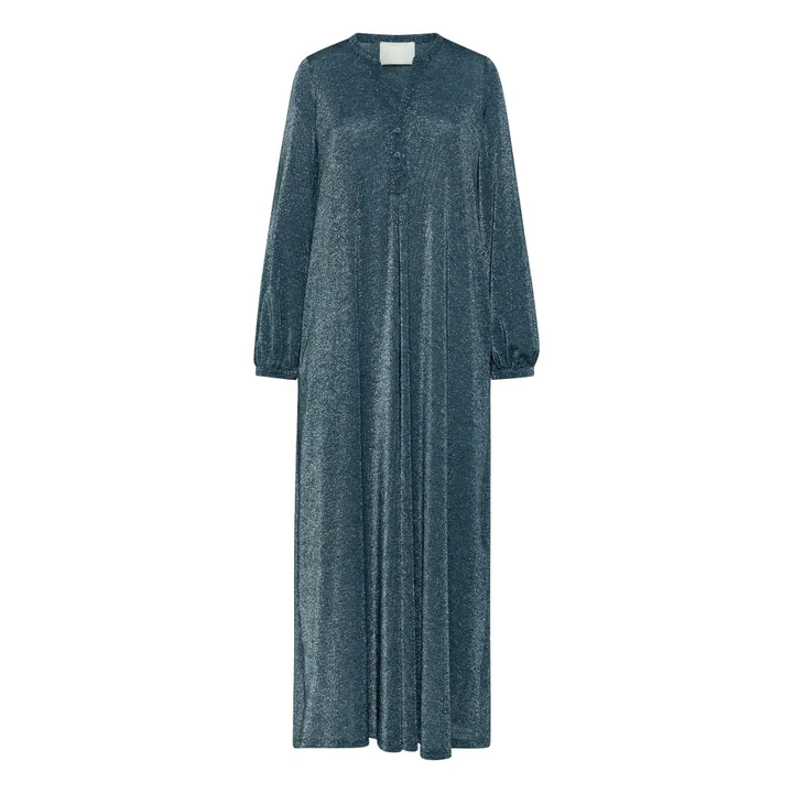 Vestido metalizado Amede | Gris Plata- Imagen del producto n°1