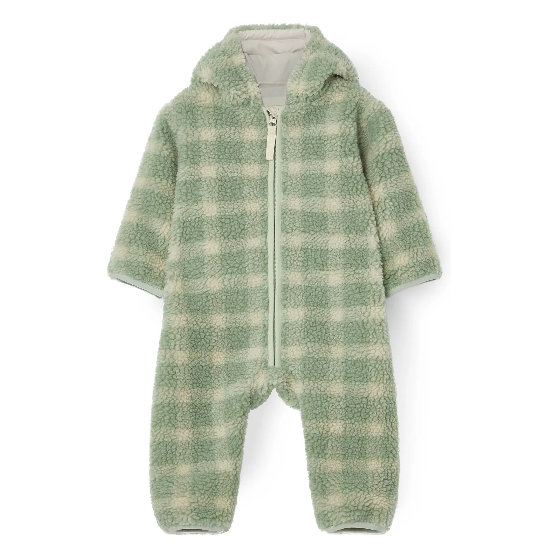 Garbo&Friends Green Teddy Plaid Jumpsuit