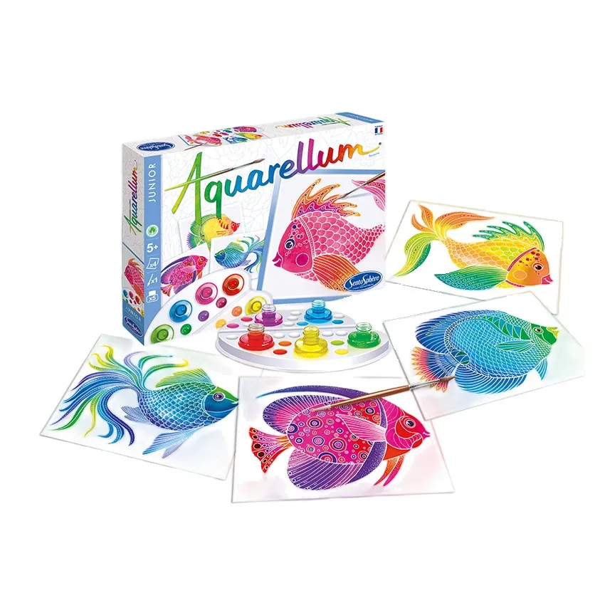 Sentosphère Multicoloured Watercolor Painting Fish