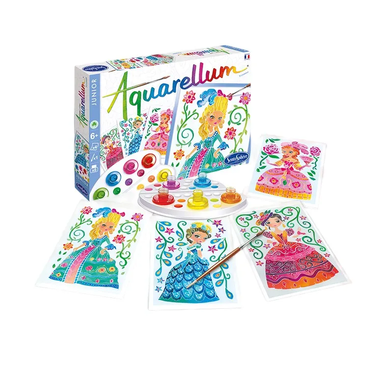 Sentosphère Multicoloured Aquarellum Painting Princesses