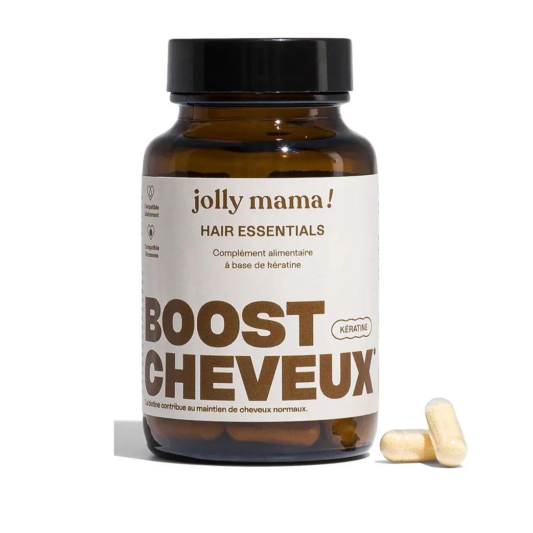 Jolly Mama - Complément boost cheveux Hair Essentials - 60 gélules (Jolly Mama) - Couverture