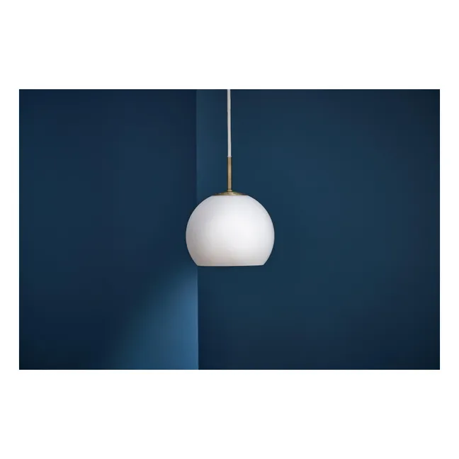 Lámpara colgante de cristal «Ball», de Benny Frandsen | Blanco